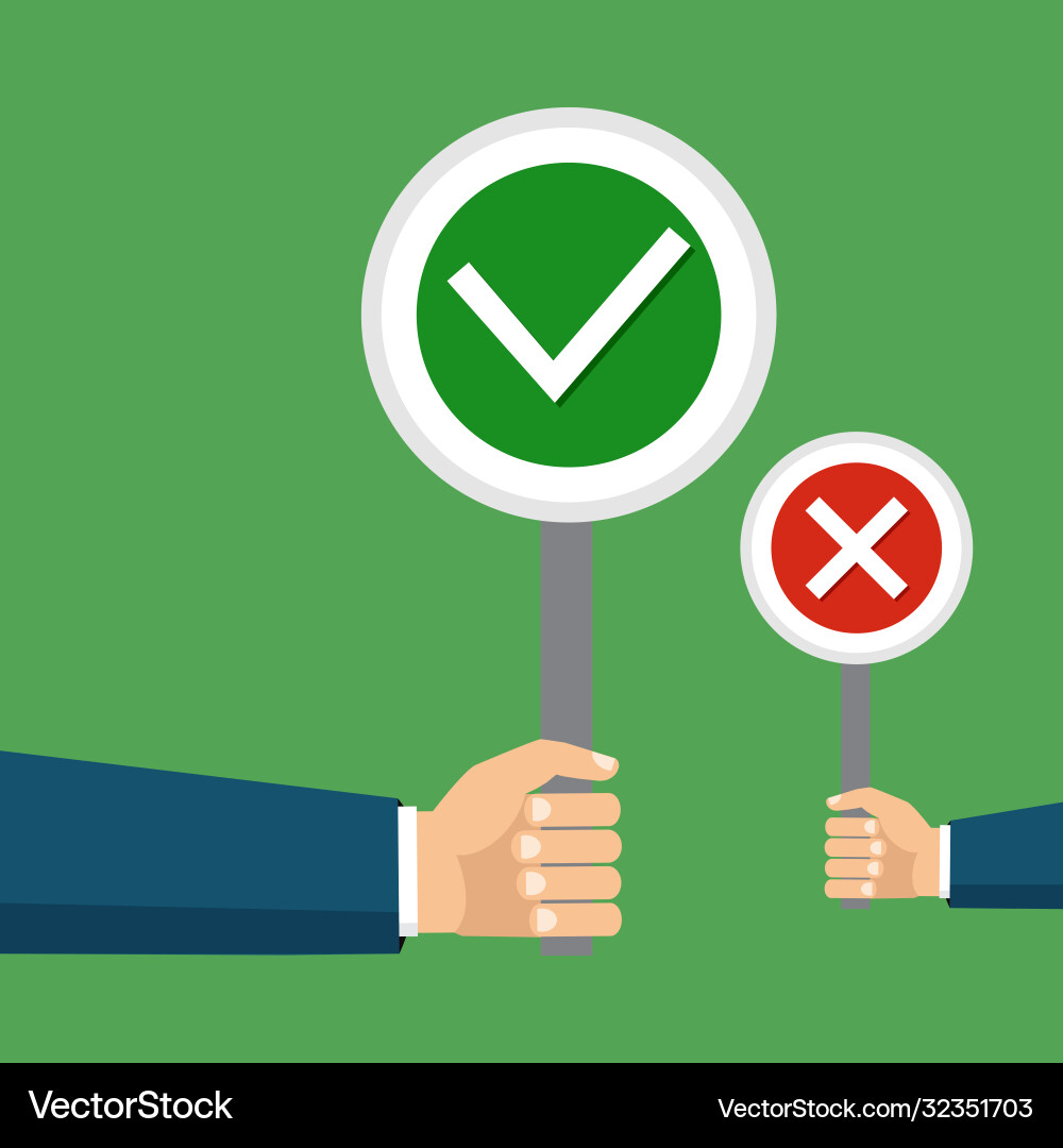 Concept choice right Royalty Free Vector Image