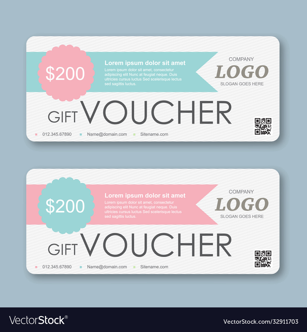 Gift voucher 22 Royalty Free Vector Image - VectorStock