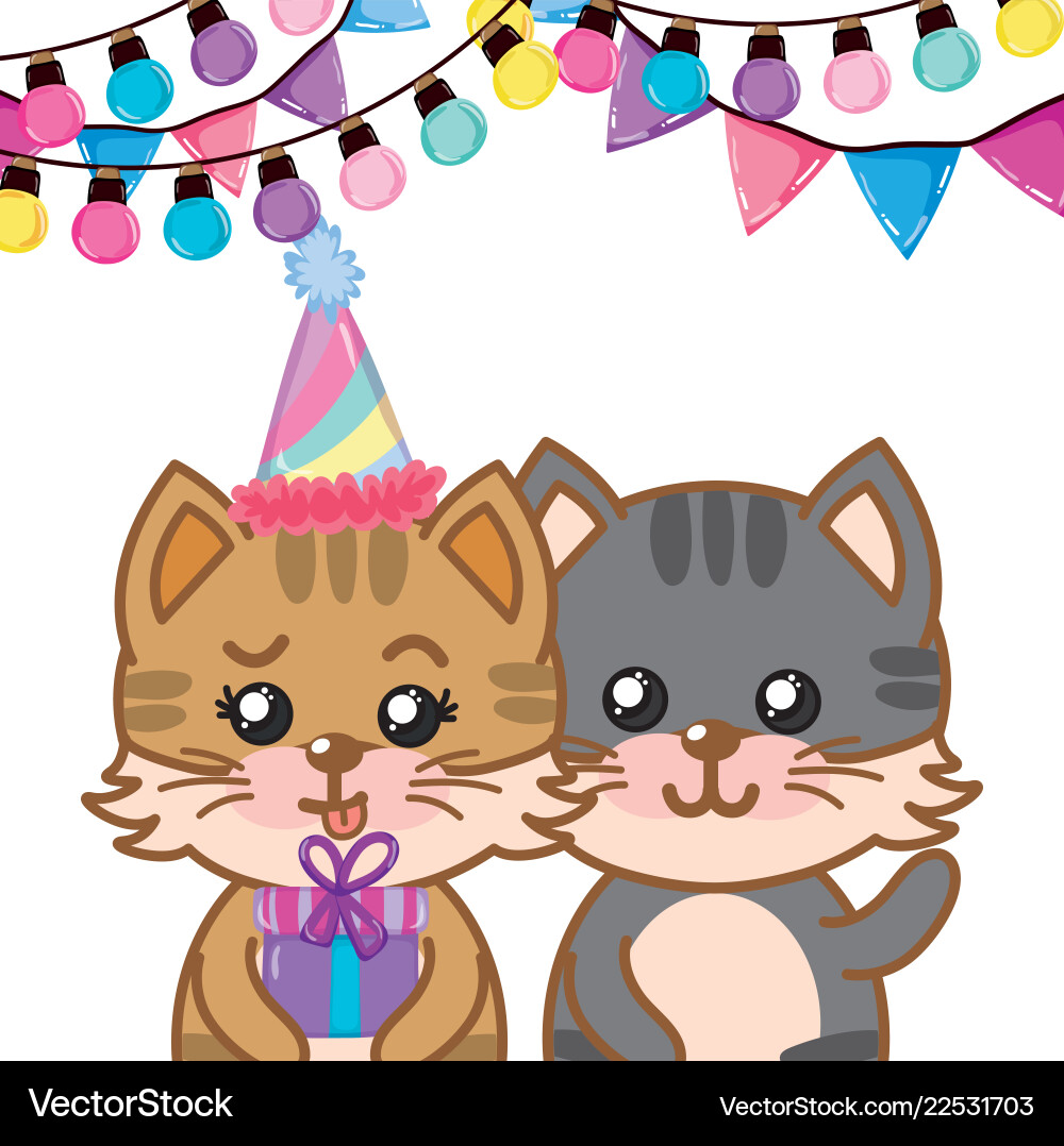 Happy birthday animals Royalty Free Vector Image