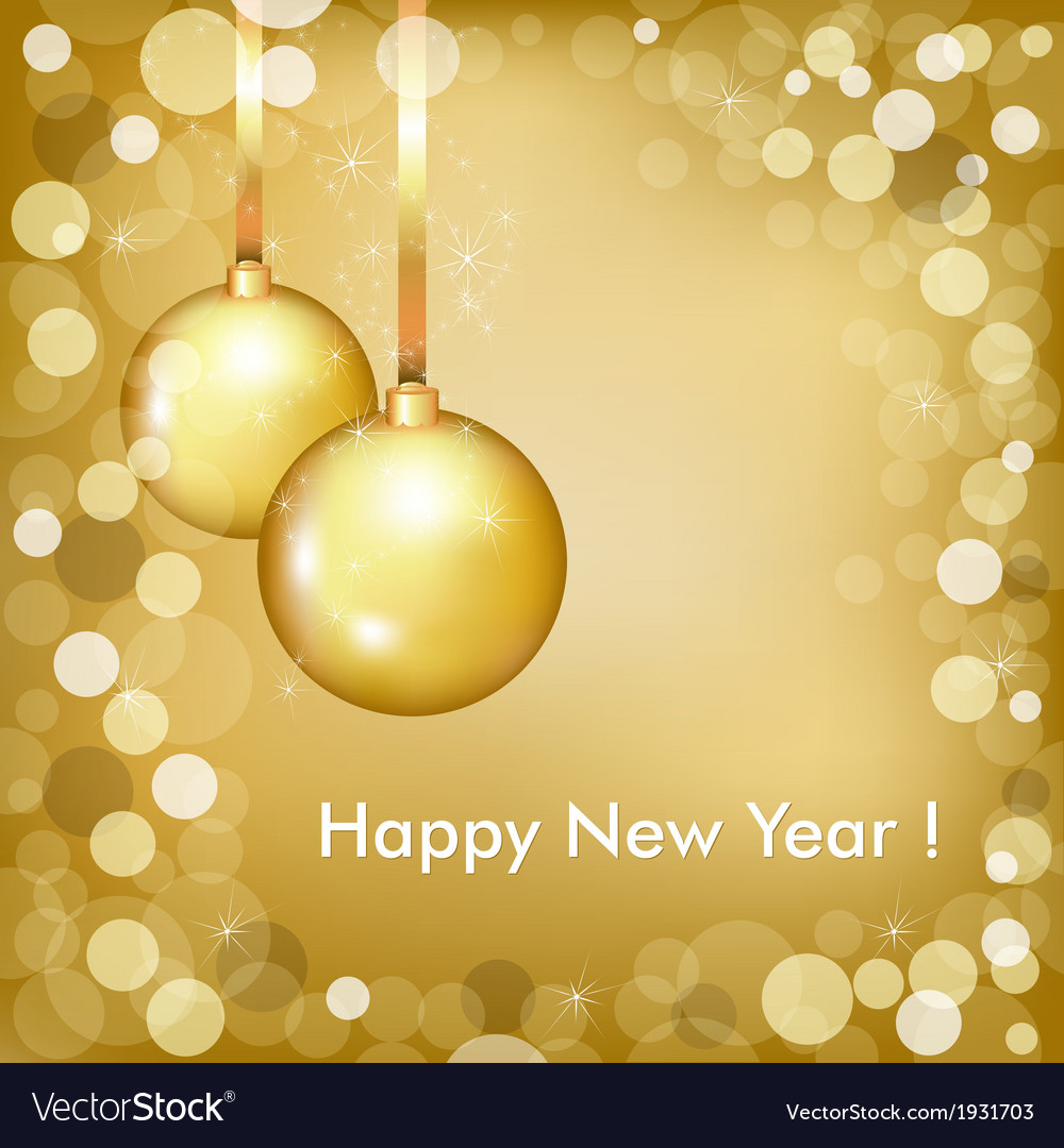 Happy new year beautiful gold design Royalty Free Vector