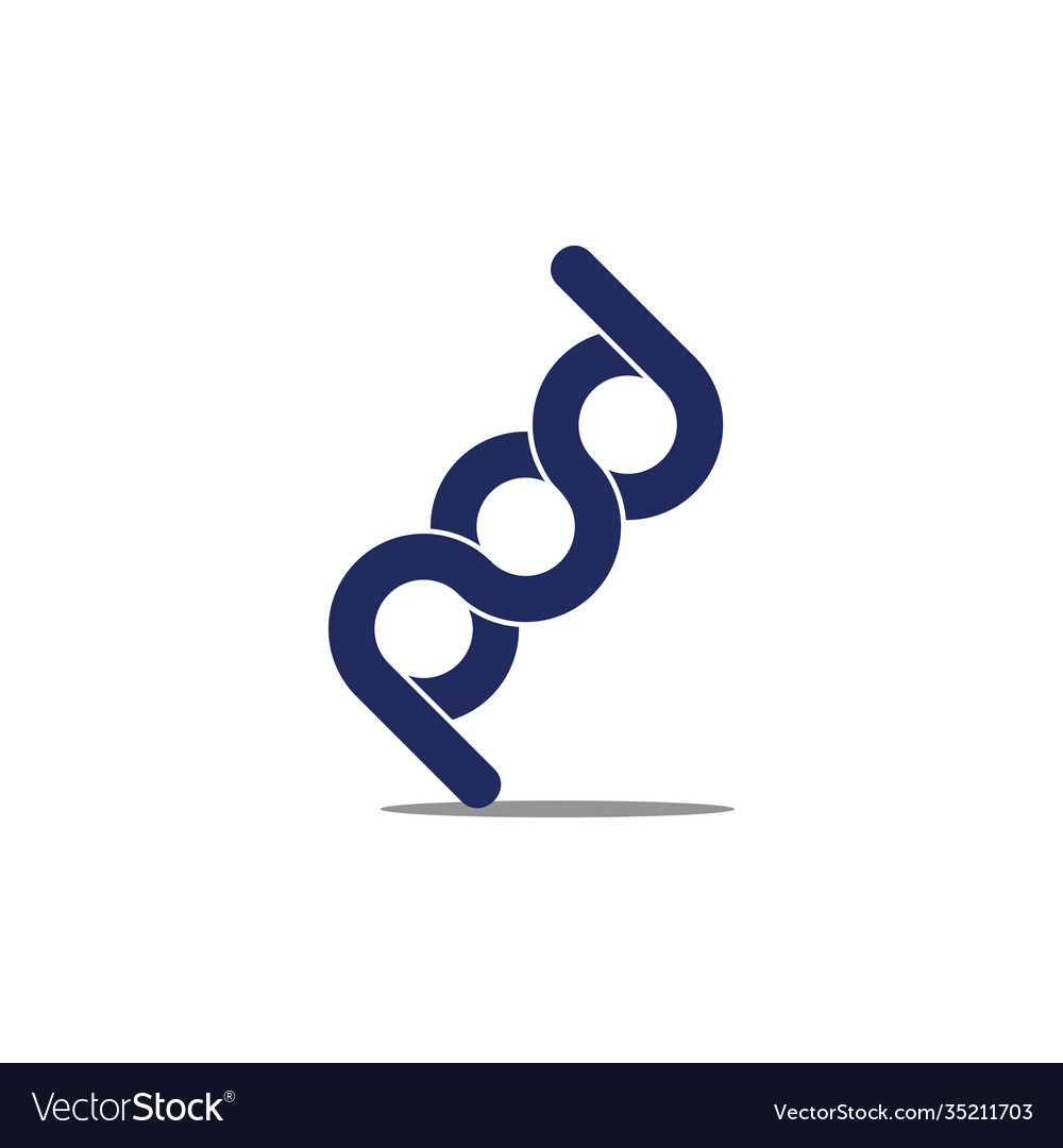 Letters pod linked helix infinity design logo