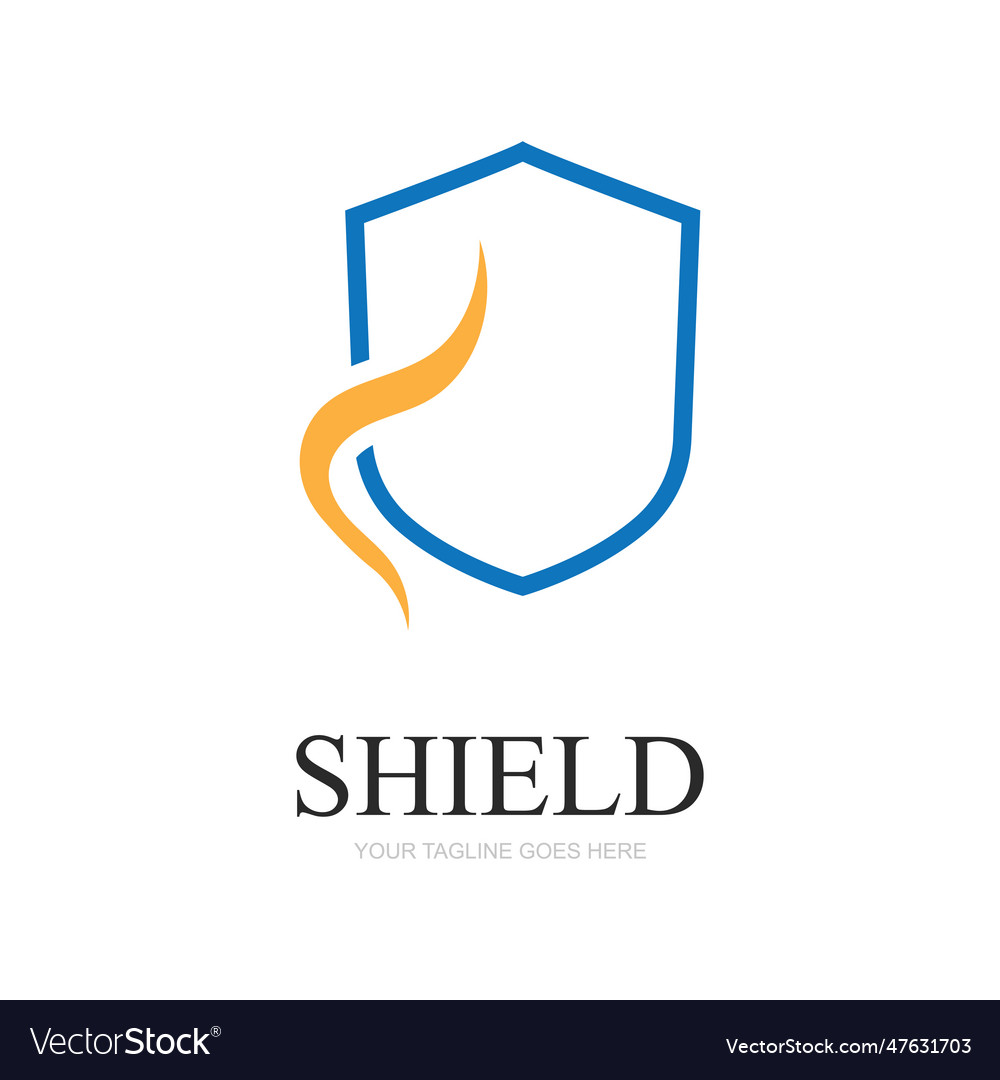 Shield logo template ready to use protect icon Vector Image