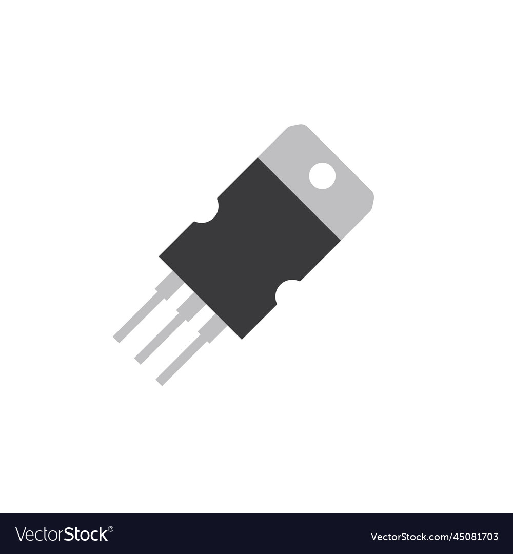 Transistor icon concept design element Royalty Free Vector