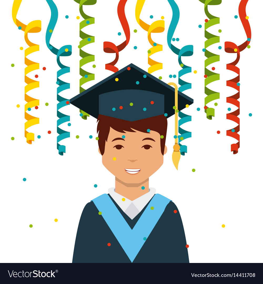 Academic graduation design Royalty Free Vector Image