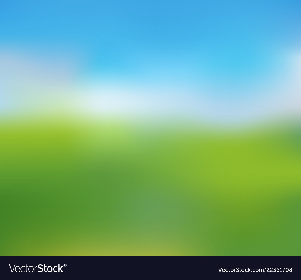 Blurred nature landscape of sunny summer day Vector Image