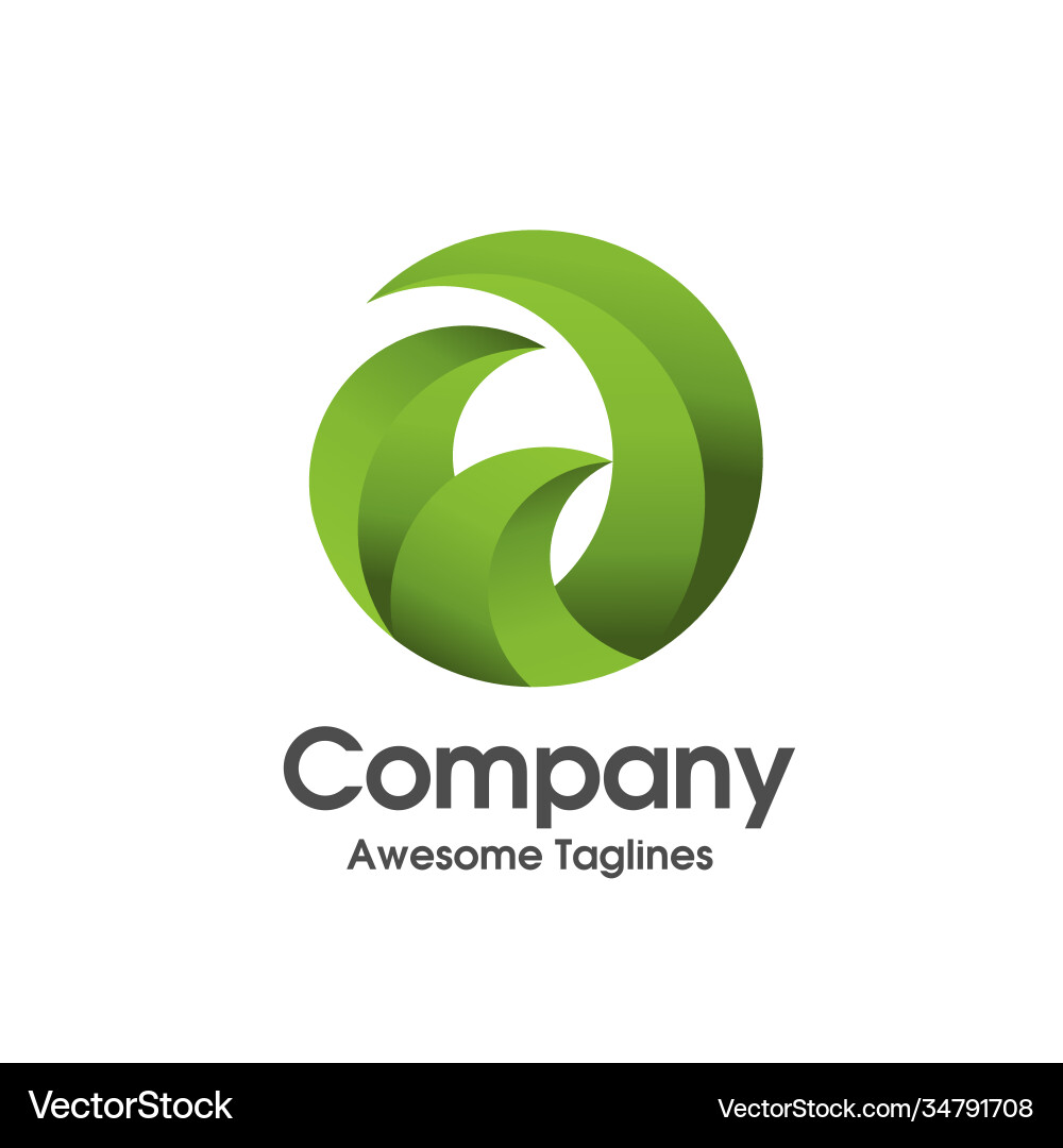 Circle leaf Royalty Free Vector Image - VectorStock