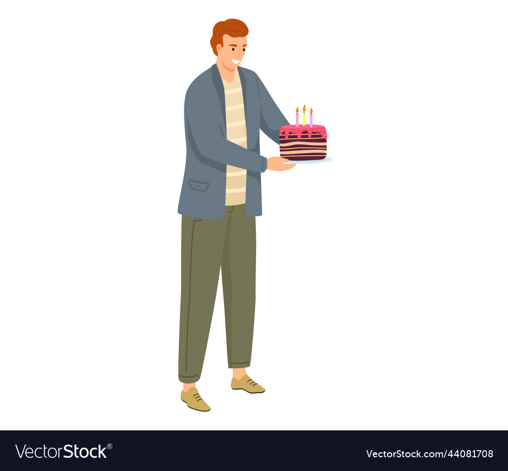 Happy birthday party at home with friends joyful Vector Image