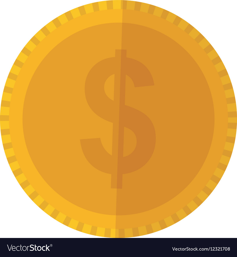 Isolated coin money Royalty Free Vector Image - VectorStock