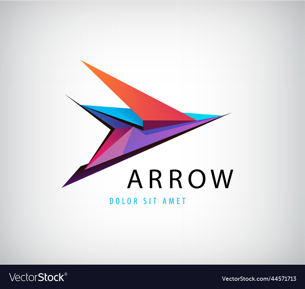 Abstract arrow logo icon isolated point Royalty Free Vector