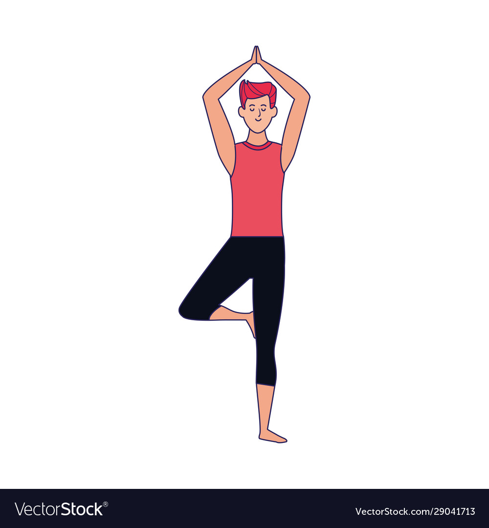 Cartoon girl practicing yoga icon colorful design Vector Image