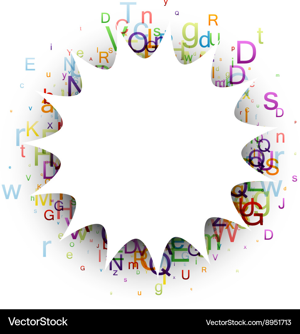 Figured background with letters Royalty Free Vector Image