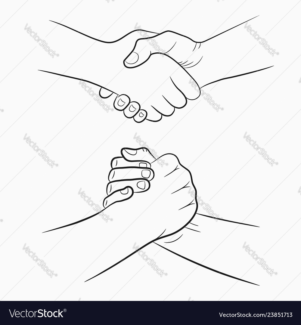 Handshake set Royalty Free Vector Image - VectorStock