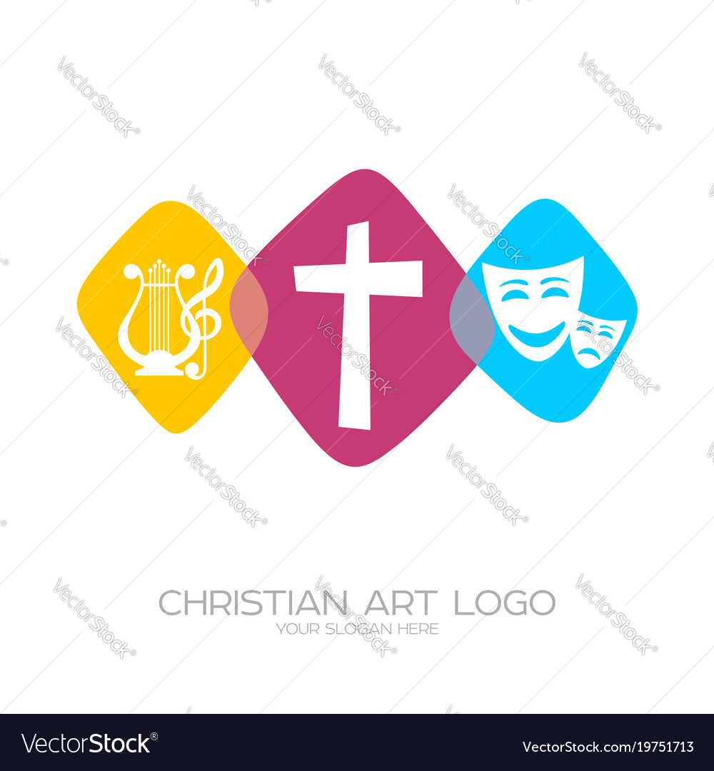 Logo of the christian creative team Royalty Free Vector