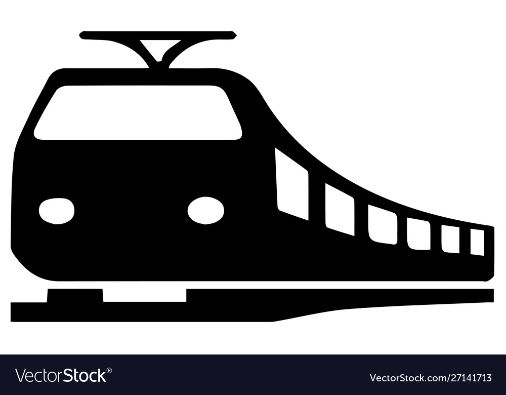 Train icon on white background Royalty Free Vector Image