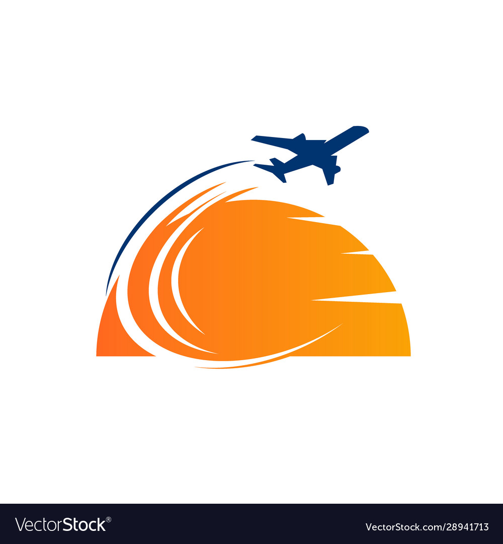 Travel go logo template design Royalty Free Vector Image