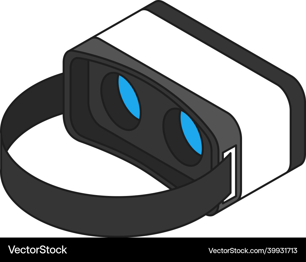 Virtual reality helmet composition Royalty Free Vector Image