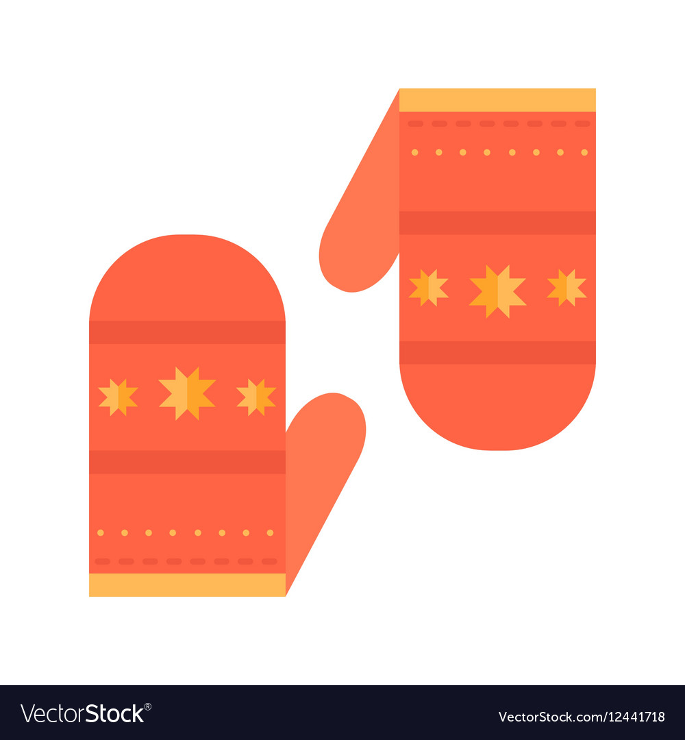 Christmas mitten Royalty Free Vector Image - VectorStock