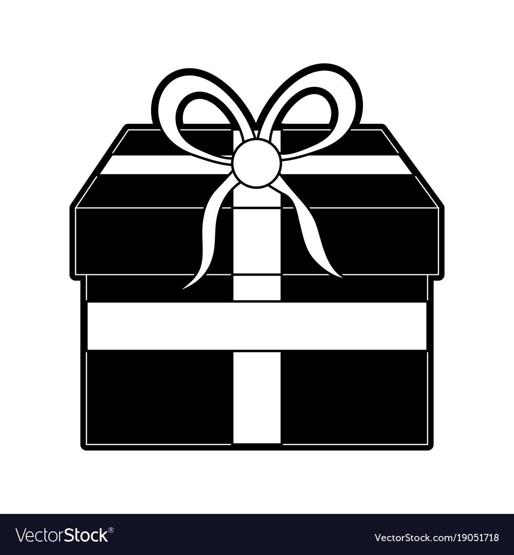 Giftbox present isolated Royalty Free Vector Image