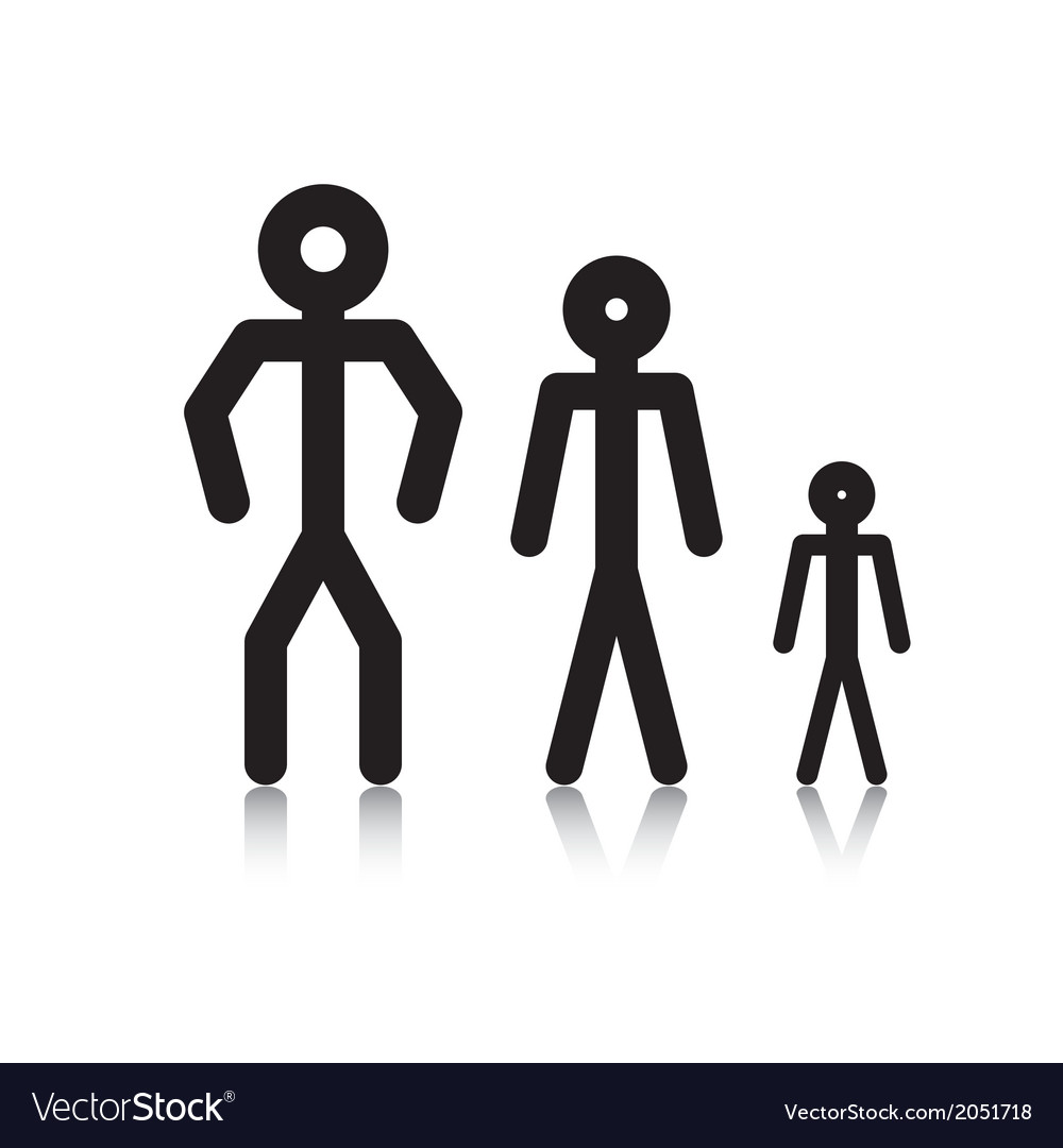 Male female child Royalty Free Vector Image - VectorStock