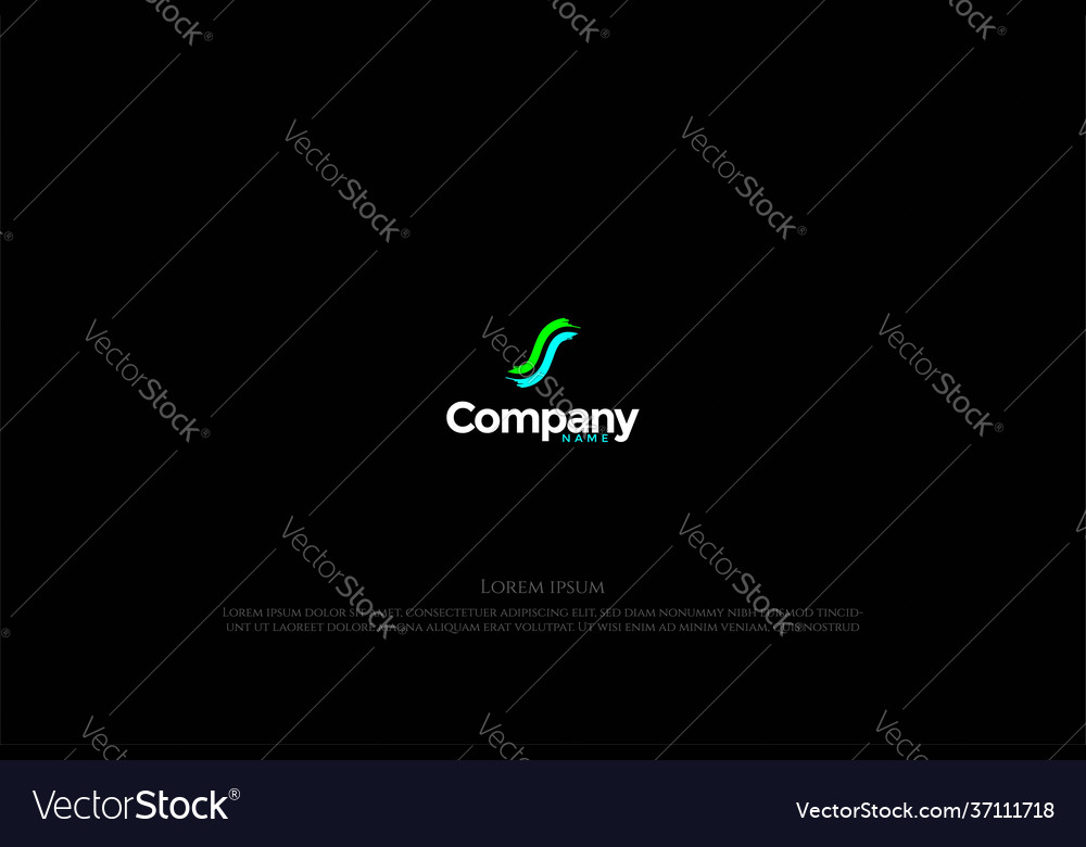 Simple minimalist initial letter s paint road Vector Image Simple minimalist initial letter s paint road Vector Image