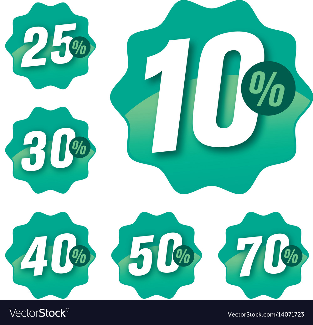 Discount signs Royalty Free Vector Image VectorStock