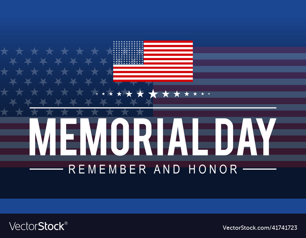 Memorial day us federal holiday template Vector Image