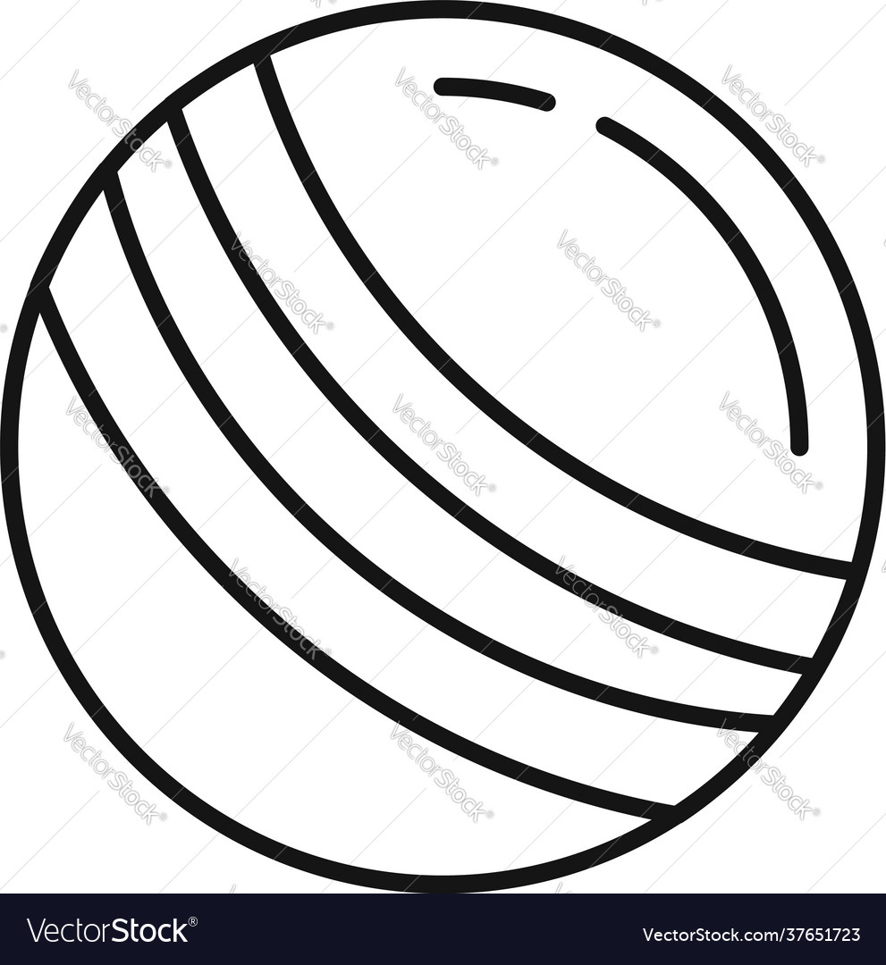 Rubber ball icon outline style Royalty Free Vector Image