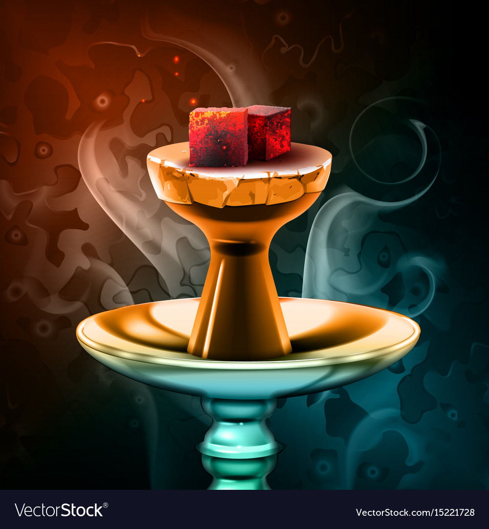 Hookah hot coals Royalty Free Vector Image VectorStock