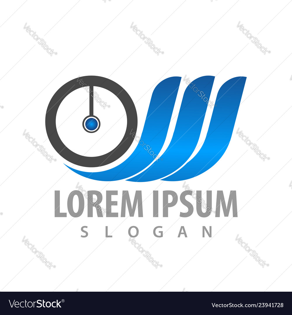 Logo concept design circle wings symbol graphic vector image Logo concept design circle wings symbol graphic