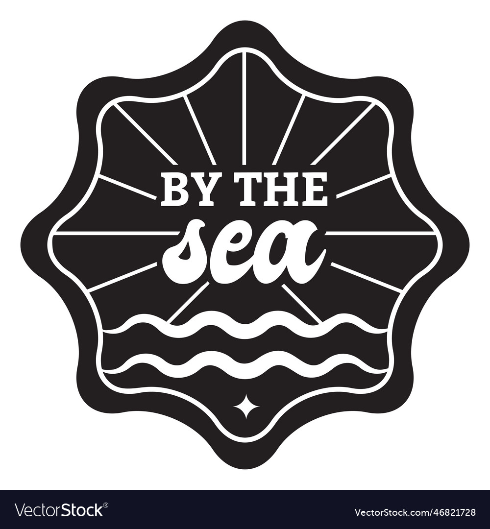 Sea badge Royalty Free Vector Image - VectorStock