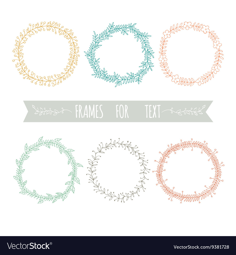 Set of graphic frames for text Royalty Free Vector Image