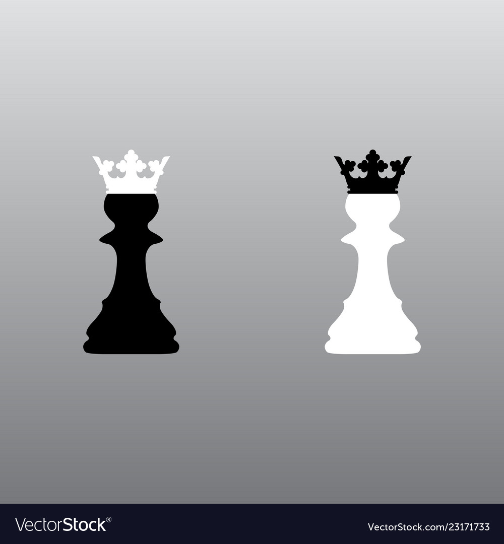 Silhouette of a pawn chess piece Royalty Free Vector Image