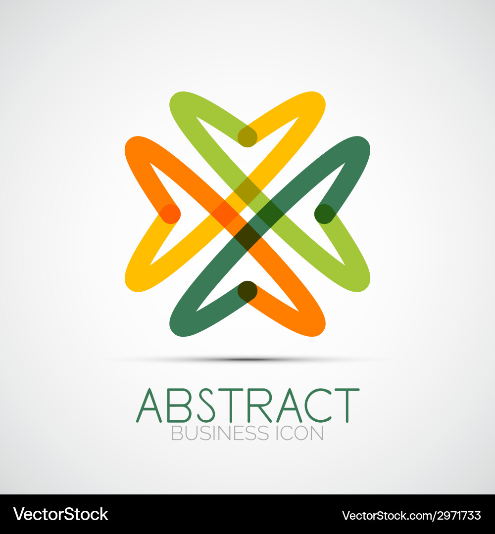 Line design loop logo Royalty Free Vector Image