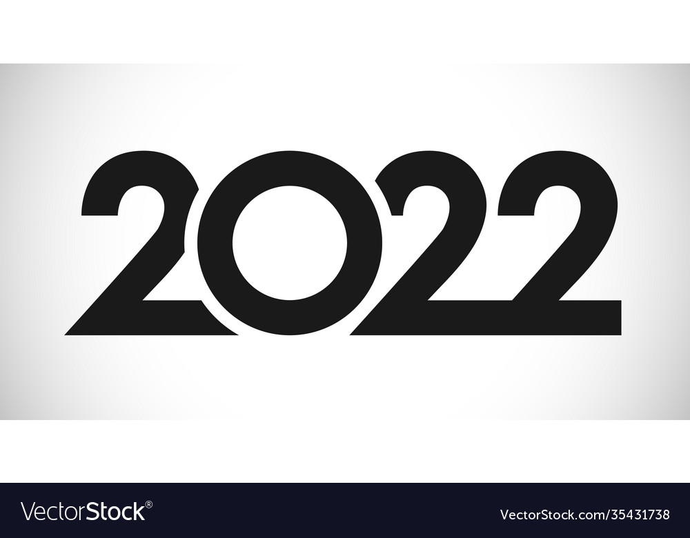 2022 straight simple monochrome ball Royalty Free Vector