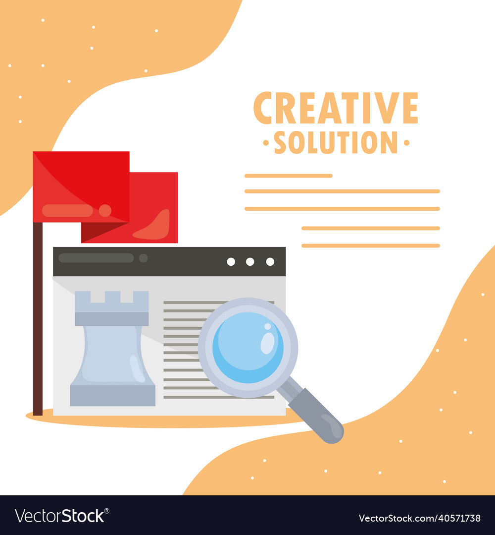 Creative solution poster Royalty Free Vector Image