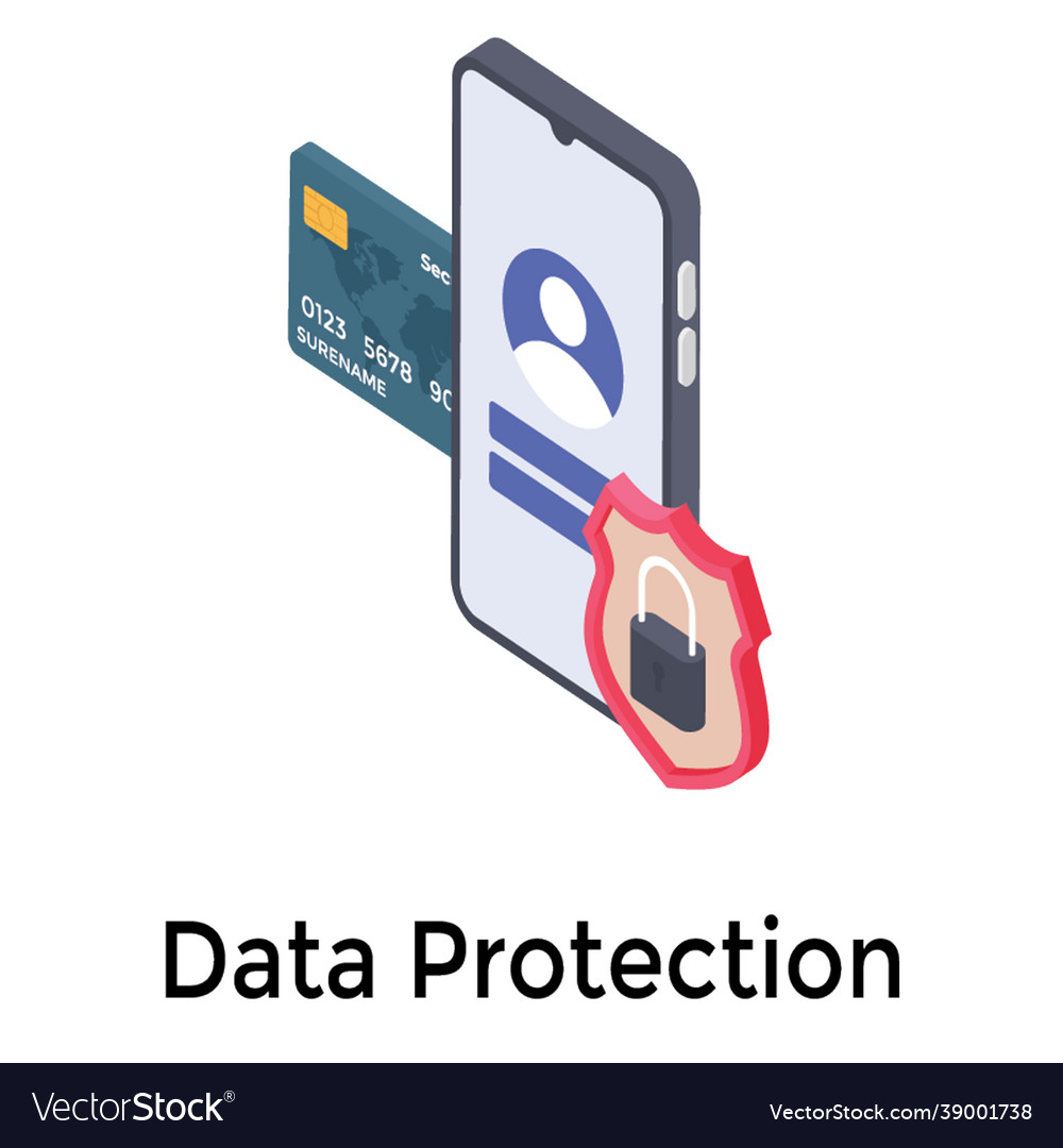 Mobile data protection Royalty Free Vector Image