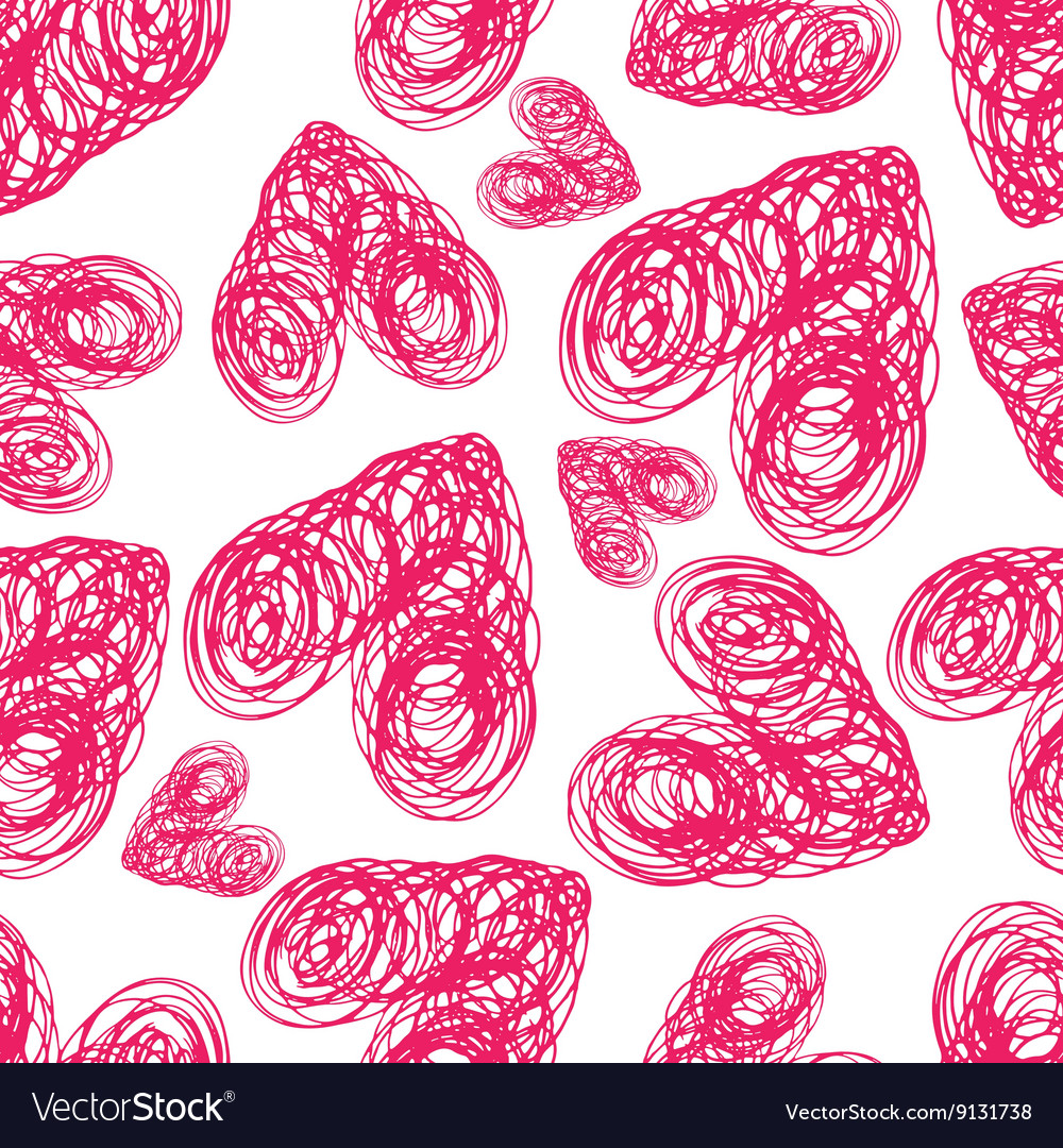 Seamless Pattern Pink Hearts Royalty Free Vector Image 1135