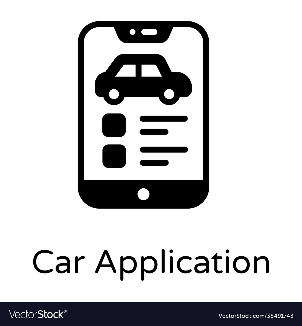 Car application Royalty Free Vector Image VectorStock