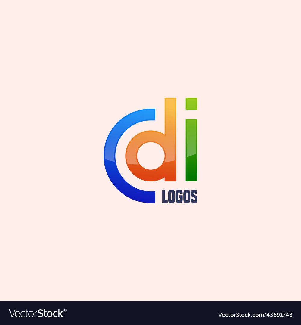 Letter cdi monogram logo Royalty Free Vector Image