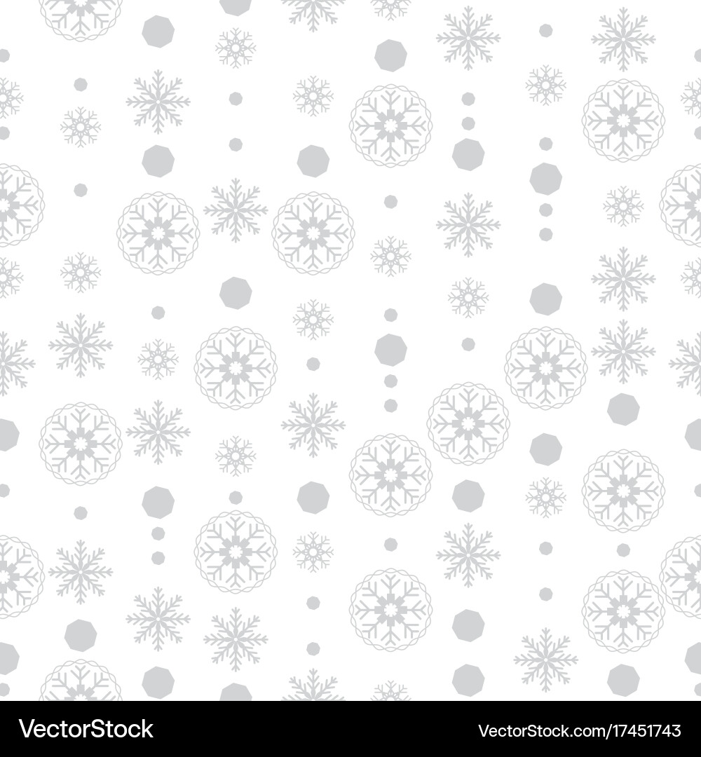 Pattern seamless snowflake Royalty Free Vector Image
