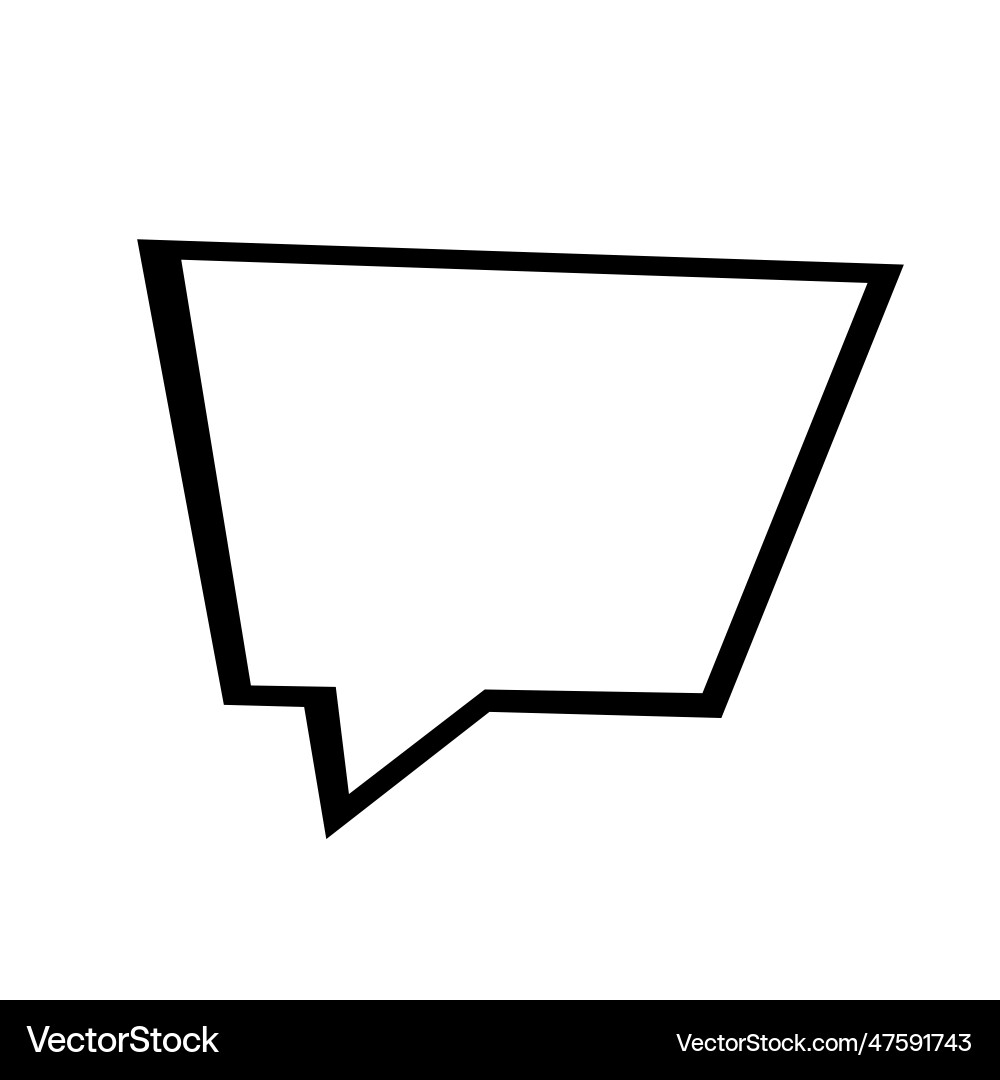 Speech bubble for comics text balloon Royalty Free Vector