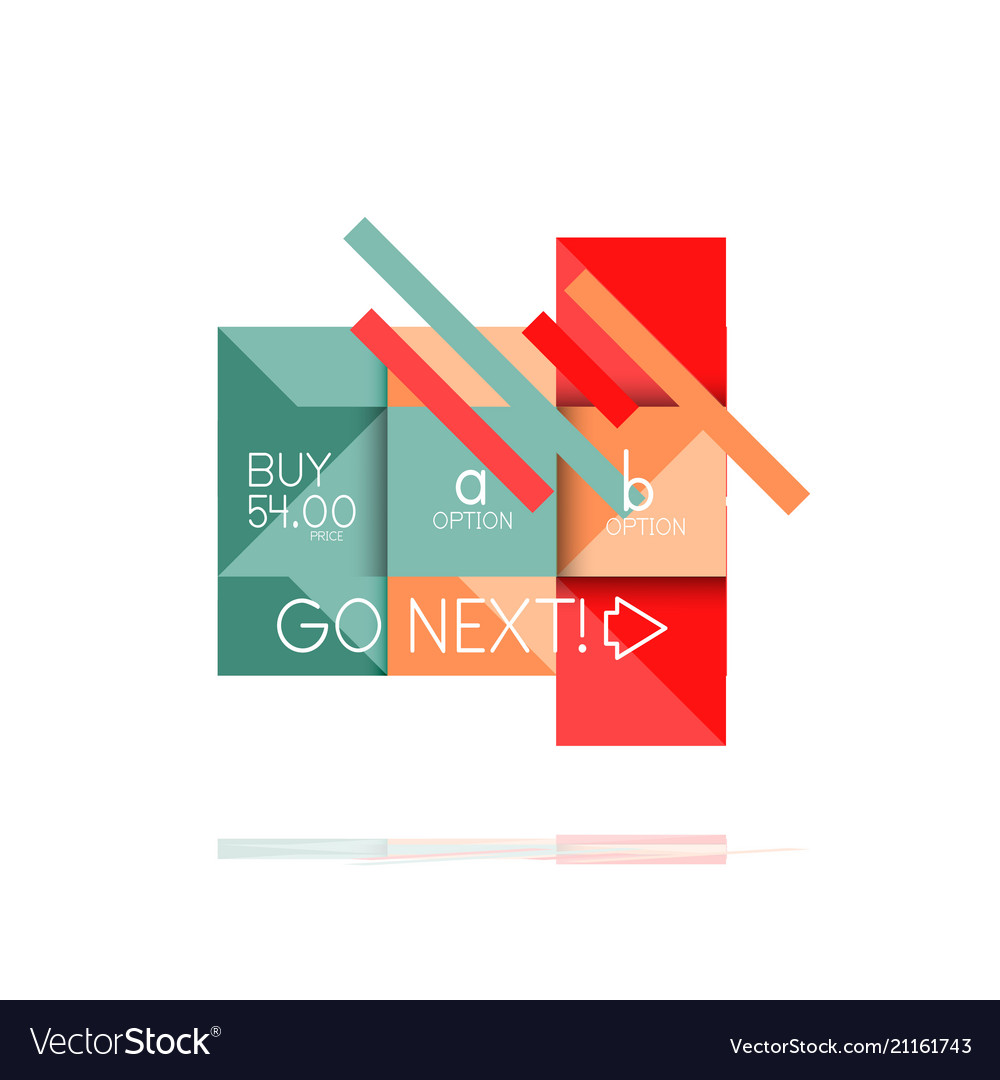 Square option infographic banner data Royalty Free Vector