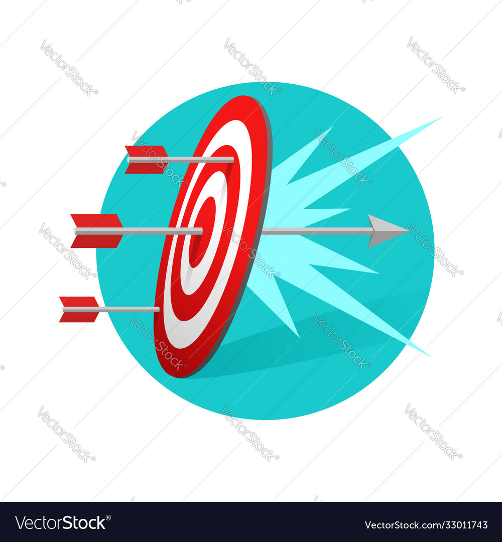 Success - business strategy and targeting Vector Image