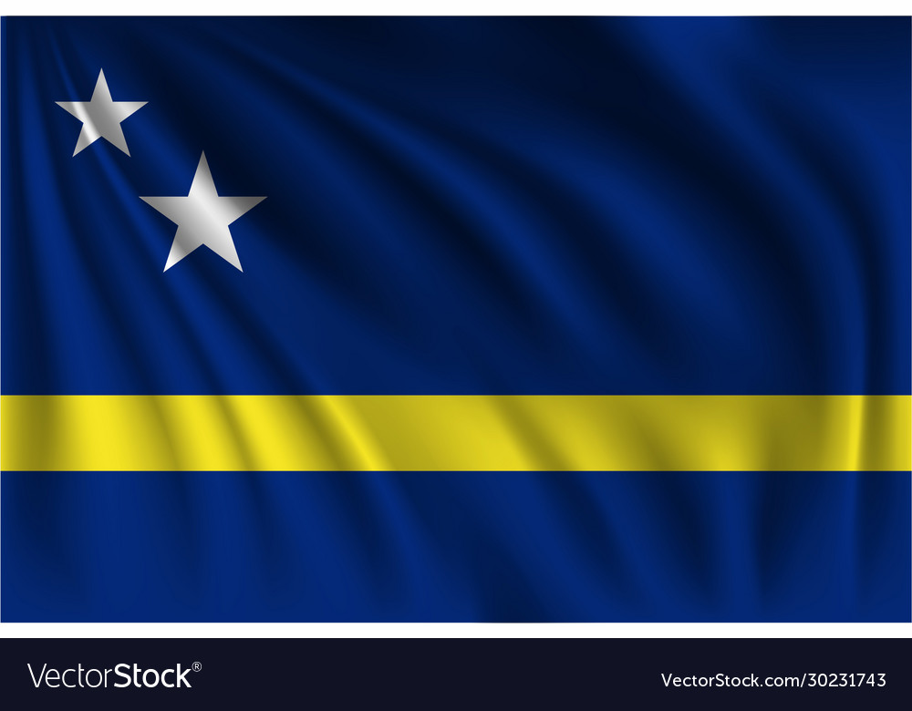 Waving curacao Royalty Free Vector Image - VectorStock