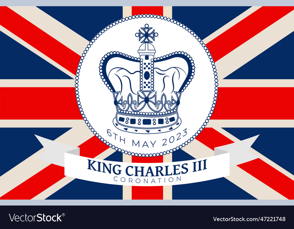 Banner Coronation Of King Charles Iii Royalty Free Vector