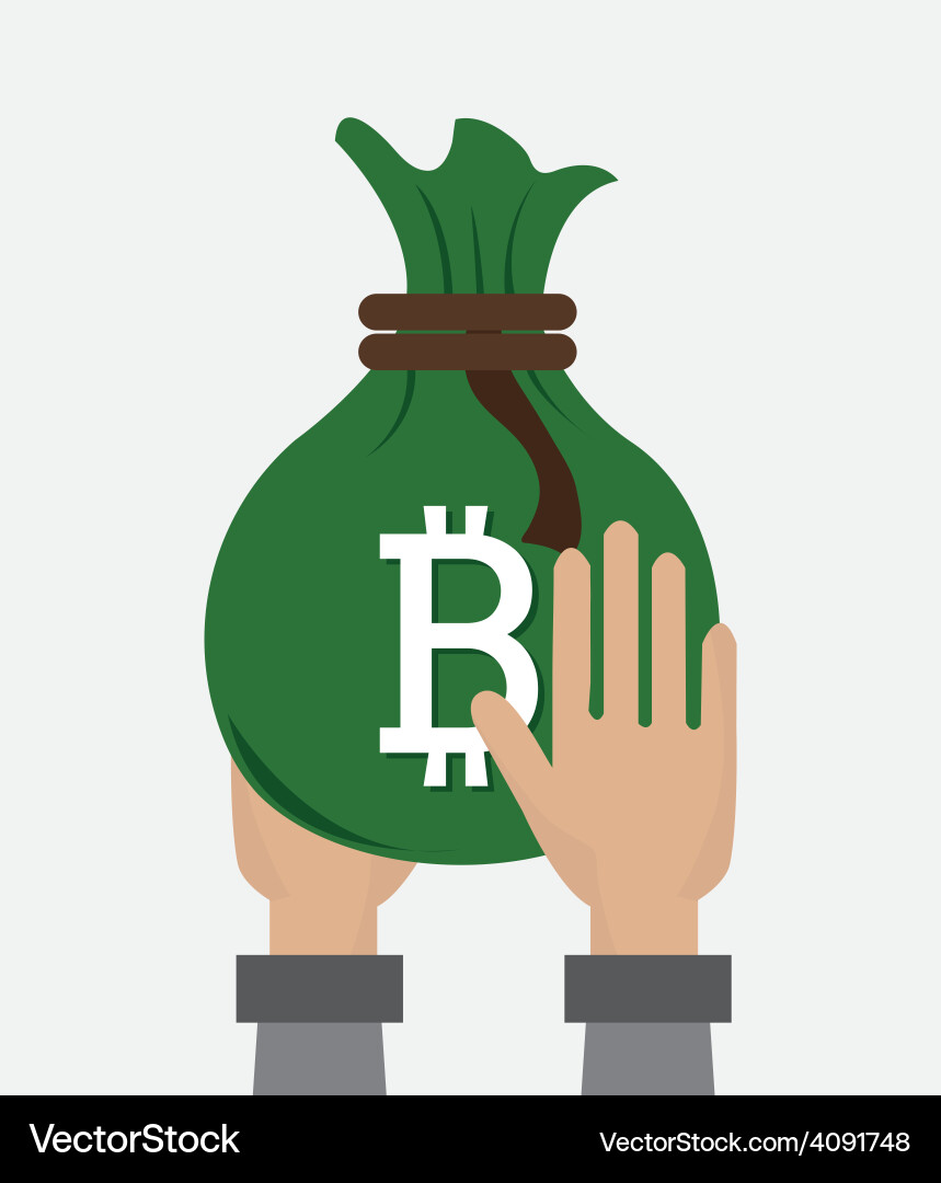 Bitcoin design Royalty Free Vector Image - VectorStock