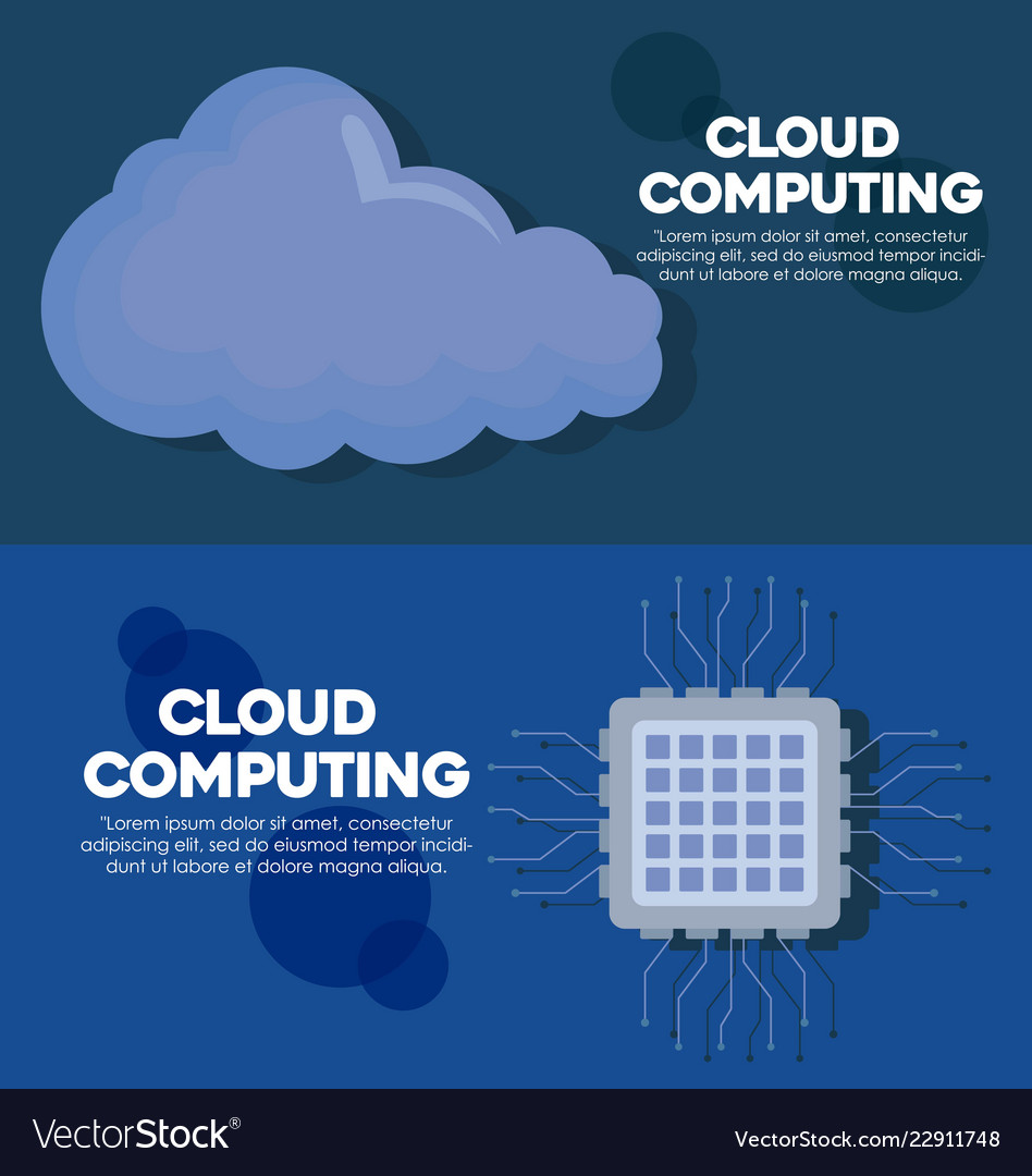 Cloud computing design Royalty Free Vector Image