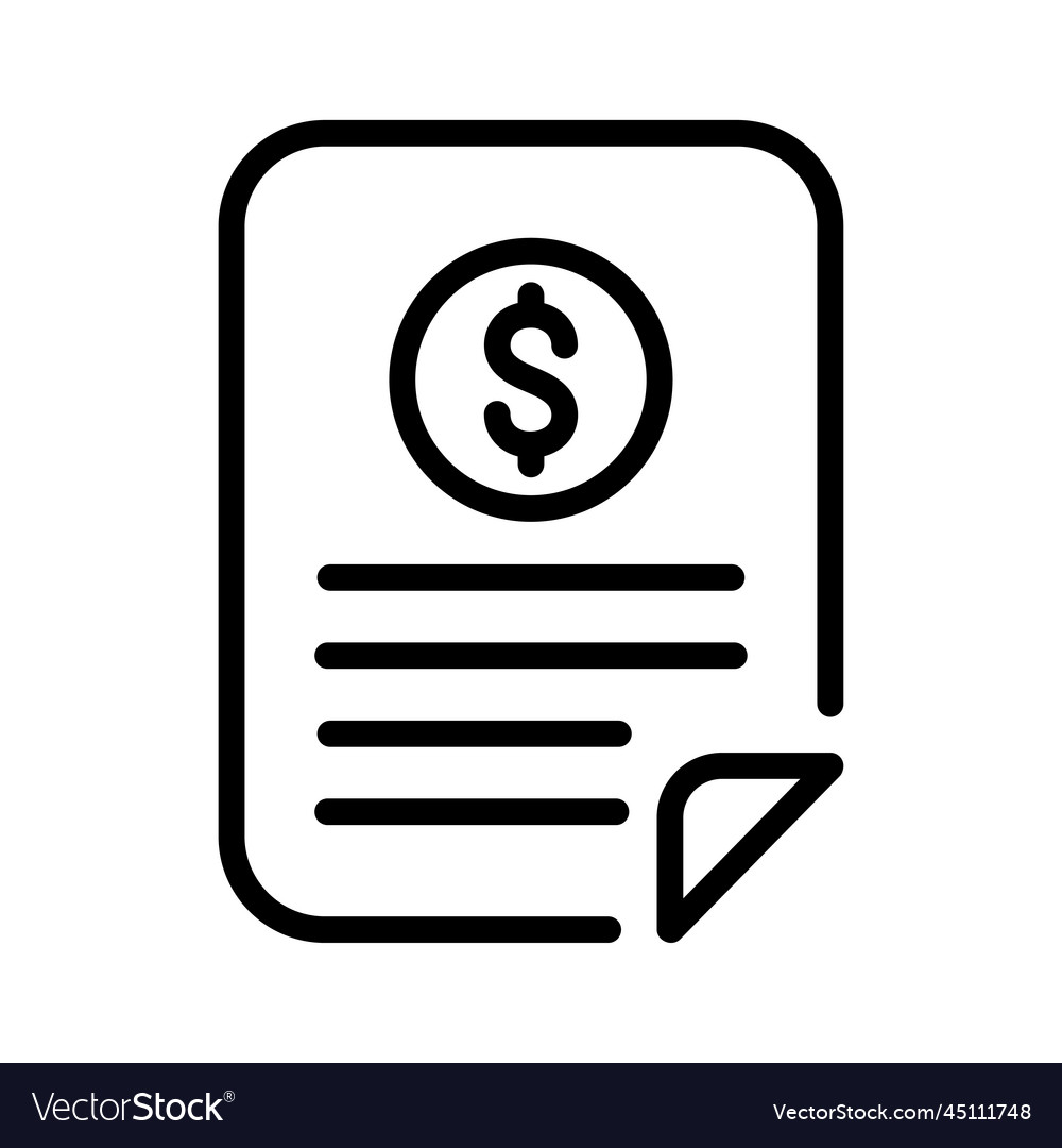 Financial document icon Royalty Free Vector Image