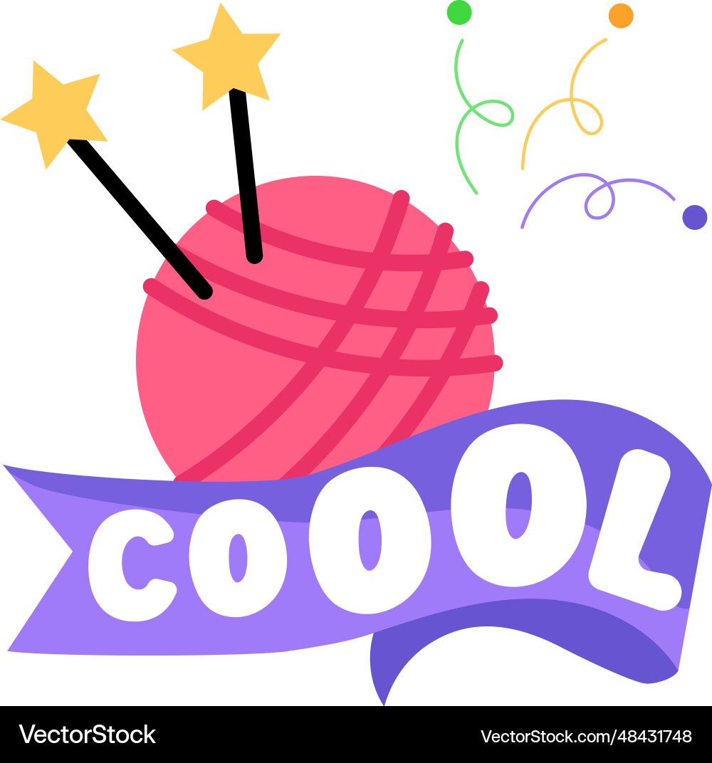 Knitting yarn Royalty Free Vector Image - VectorStock