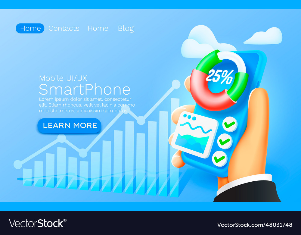 Mobile Analysis App Chart Finance Diagram Web Vector Image Mobile Analysis App Chart Finance Diagram Web Vector Image